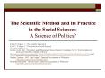 The Scientific Method and its Practice in the Social Sciences: A Science of Politics? PowerPoint PPT Presentation
