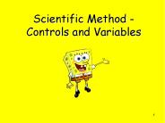 Scientific Method - Controls and Variables