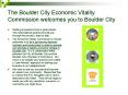 The Boulder City Economic Vitality Commission welcomes you to Boulder City PowerPoint PPT Presentation