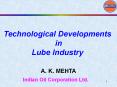 What is Driving New Lubricant Development PowerPoint PPT Presentation