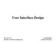 User Interface Design