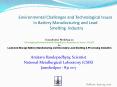 Environmental Challenges and Technological Issues in Battery Manufacturing and Lead  Smelting Industry PowerPoint PPT Presentation