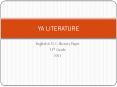 YA LITERATURE PowerPoint PPT Presentation