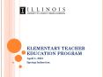 ELEMENTARY TEACHER EDUCATION PROGRAM PowerPoint PPT Presentation