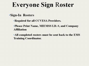 Everyone Sign Roster