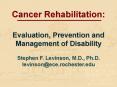 Cancer Rehabilitation: PowerPoint PPT Presentation