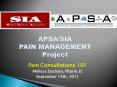 APSA/SIA PAIN MANAGEMENT Project PowerPoint PPT Presentation
