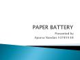 PAPER BATTERY PowerPoint PPT Presentation