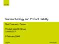 Nanotechnology and Product Liability PowerPoint PPT Presentation