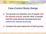 Case-Control Study Design