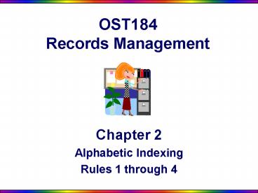 OST184 Records Management