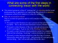 What are some of the first steps in connecting vision with the world PowerPoint PPT Presentation