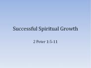 Successful Spiritual Growth