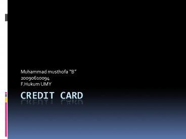 Credit card