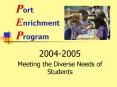 Port Enrichment   Program PowerPoint PPT Presentation