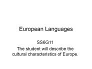 European Languages