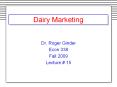 Dairy Marketing PowerPoint PPT Presentation