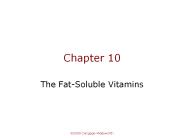 The Fat-Soluble Vitamins