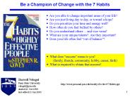 Be a Champion of Change with the 7 Habits