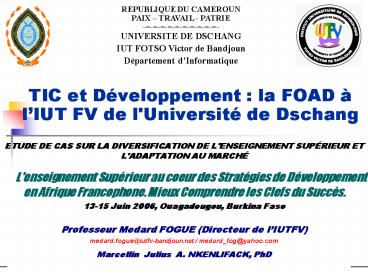 ETUDE DE CAS SUR LA DIVERSIFICATION DE L'ENSEIGNEMENT SUP