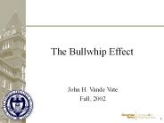 The Bullwhip Effect