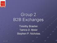 Group 2 B2B Exchanges