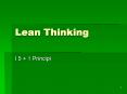 Lean Thinking PowerPoint PPT Presentation