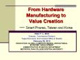 From Hardware Manufacturing to Value Creation  PowerPoint PPT Presentation