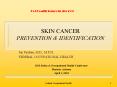 SKIN CANCER PREVENTION PowerPoint PPT Presentation