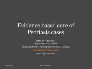 Evidence based cure of Psoriasis cases