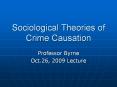 Sociological Theories of Crime Causation PowerPoint PPT Presentation
