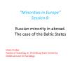 "Minorities in Europe PowerPoint PPT Presentation