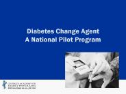 Diabetes Change Agent A National Pilot Program