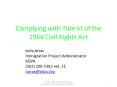 Language Access: Complying with Title VI of the 1964 Civil Rights Act PowerPoint PPT Presentation