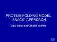PROTEIN FOLDING MODEL  PowerPoint PPT Presentation