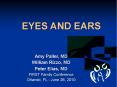 EYES AND EARS PowerPoint PPT Presentation