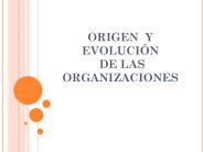 ORIGEN Y EVOLUCI
