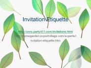 Invitation Etiquette