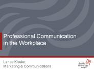Professional Communication in the Workplace