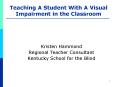 Teaching A Student With A Visual Impairment in the Classroom PowerPoint PPT Presentation