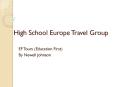 High School Europe Travel Group PowerPoint PPT Presentation