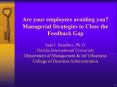 Are your employees avoiding you? Managerial Strategies to Close the Feedback Gap  Juan I. Sanchez, Ph.D. Florida International University Department of Management PowerPoint PPT Presentation