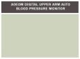 Aoeom Digital Upper Arm Auto Blood Pressure Monitor PowerPoint PPT Presentation