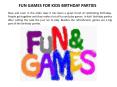 fun games for kids PowerPoint PPT Presentation
