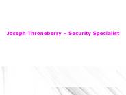 Joseph Throneberry – Security Specialist