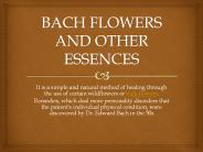 bach flowers and other essences