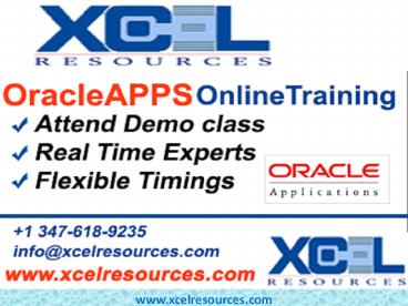 Oracle APPS CRM Online Training at Xcelresources.com