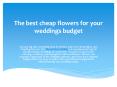 The best cheap flowers for your weddings