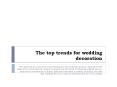 top trends for wedding decoration PowerPoint PPT Presentation