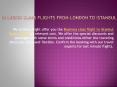 Business class flights from London to Istanbul